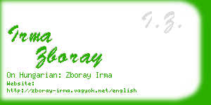 irma zboray business card